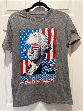 Grey "Home of the Brave" Short Sleeve Tee